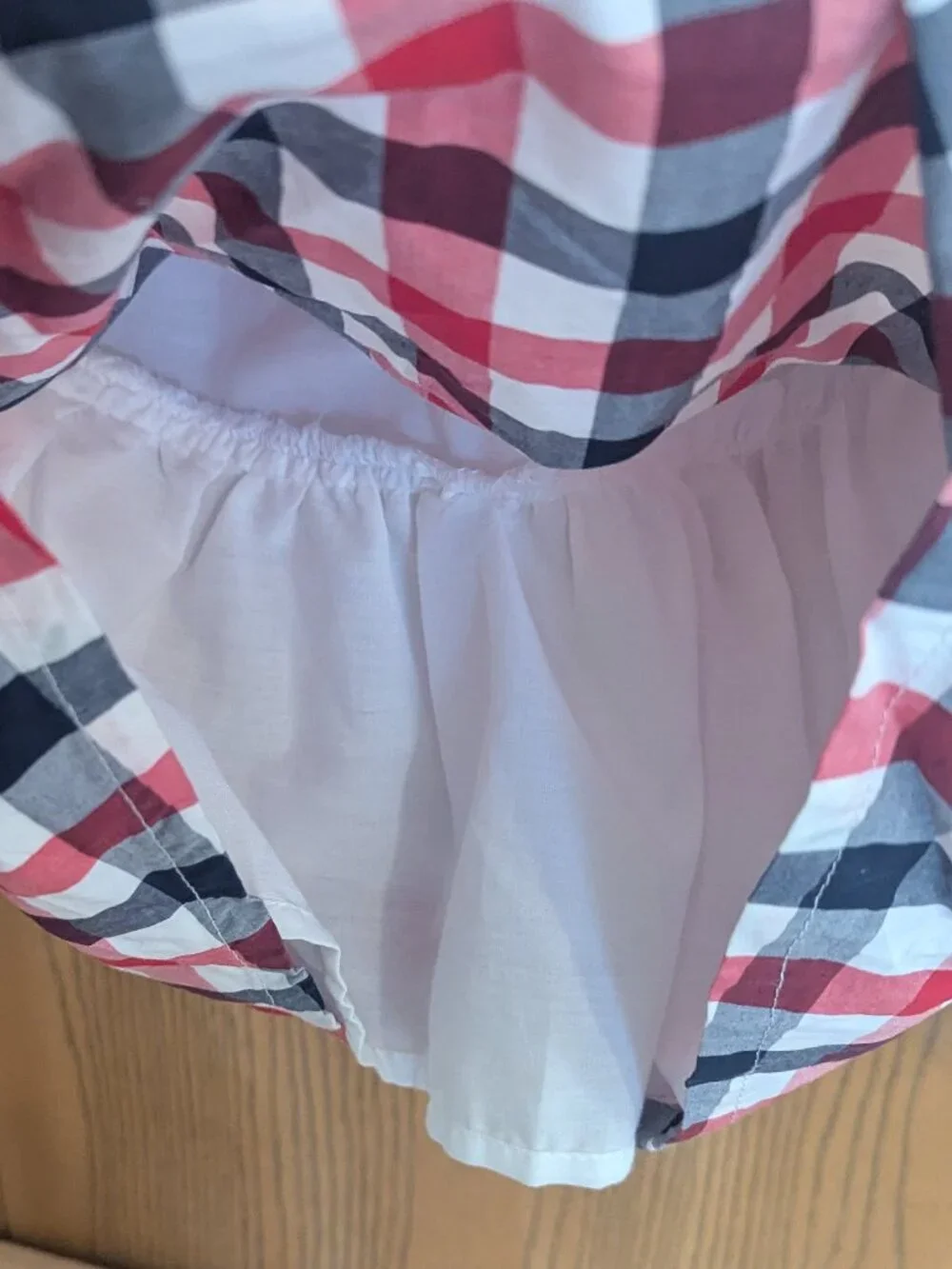 NWT Tommy Bahama Gingham Checkered Patriotic Red White Blue Lined‎ Sundress-4T
